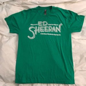 Ed Sheeran green tee shirt St Patrick's day 🍀☘️
